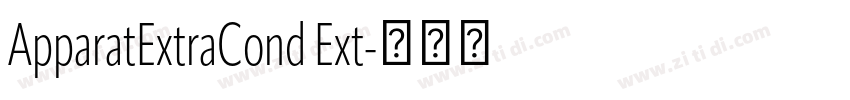 ApparatExtraCond Ext字体转换 ApparatExtraCond Ext字体转换